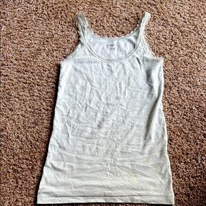 GAP Gray Fitted Sleeveless Tank Top